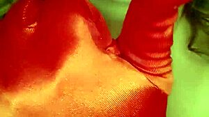 Scarlett Knight Indulges In Naked Solo Play With Red Gloves And Toys