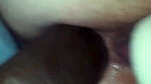 Watch This Wife Take It In The Ass While Vibing Her Pussy With A Wand!