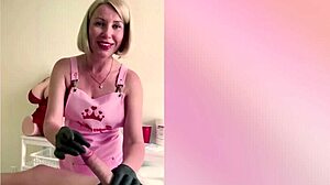 He lets russian blonde near cock for hard cum