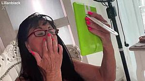 Watch this POV masturbation with saggy tits and toys for you!