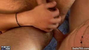 long haired gay sucks large cock