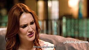 redhead returns home and develops feelings for her stepmom