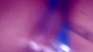 This chubby wife wets her panties on the toilet bowl cam