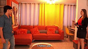 Real estate agent offers horny client extra services!