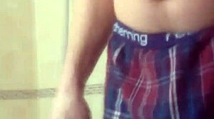 enjoying a nice wank with big balls