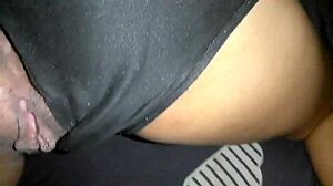 Pretty amateur's tight shaved pussy fucked hard, creampie orgasm