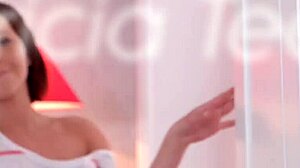 Is this shaved pussy making you proud with its narrow ass and natural tits?