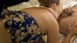 White Woman In Satin Dress And Thong