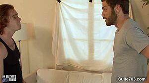 long haired gay sucks large cock