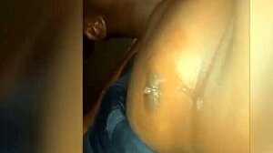 African teen 18+ worships my bbc cum on her tits
