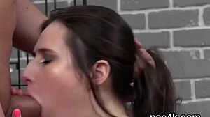 stunning looker gets her slim twat filled with warm pee and squirts!