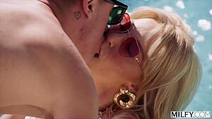 Milfy blonde milf laura bentley pool boy cock