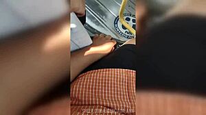 Mature woman with big ass wearing leggings on the street 😍