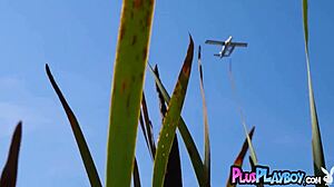 All Natural Milf Babe Alexandra Belle Poses Outdoor with Perfect Small Tits