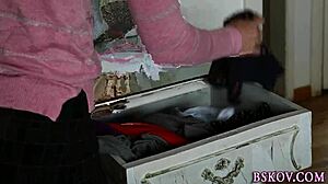 busty milf gets anal and facial from pornstar.