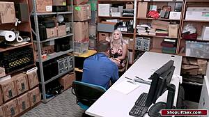 Teen shoplifter gives officer blowjob