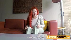 Hot Colombian Redhead Stripped