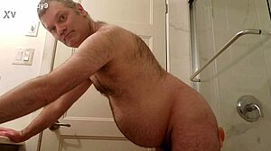 nude martin lavallée sodomizes himself with dildo in bathroom flashing 😈