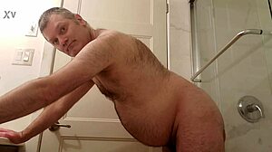 nude martin lavallée sodomizes himself with dildo in bathroom flashing 😈