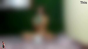 Amateur Latina Gags on Long Object in Throat Causing Vomiting and Puking