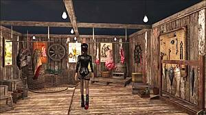 sexy brunette teen 18+ teases in slutty fallout 4 fashion