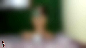 Amateur Latina Gags on Long Object in Throat Causing Vomiting and Puking