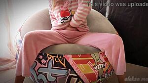 skinny asian teen masturbating and squirting at home