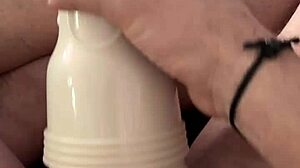 Play With My New Fleshlight Caught Watching Porn And Jerk Off My Big Dick