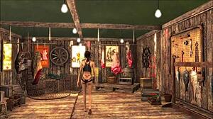 sexy brunette teen 18+ teases in slutty fallout 4 fashion