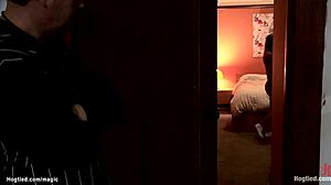 Wrestler ties up milf for rough anal choking