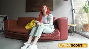 Hot Colombian Redhead Stripped