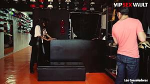 Black slut Noe Milk gets consoled by two euro cocks in outdoor threesome 😏