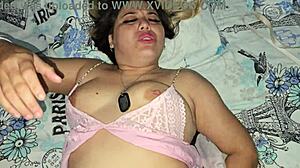 blonde gets fucked before bed in her pajamas