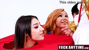 redhead latina teen in 4some milf blowjob and cowgirl sex for cash 😏