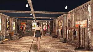 sexy brunette teen 18+ teases in slutty fallout 4 fashion