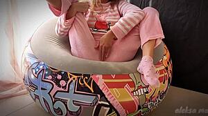 skinny asian teen masturbating and squirting at home