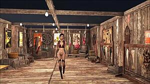 sexy brunette teen 18+ teases in slutty fallout 4 fashion