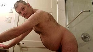 nude martin lavallée sodomizes himself with dildo in bathroom flashing 😈