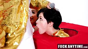 redhead latina teen in 4some milf blowjob and cowgirl sex for cash 😏