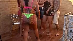 Party In Motel With Latina Group