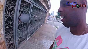 Hot Latina Brunette Sucks Monster Cock In Interracial Blowjob And Cumshot.