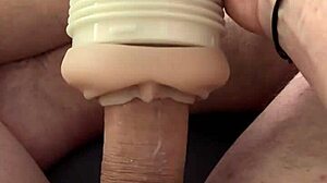 Play With My New Fleshlight Caught Watching Porn And Jerk Off My Big Dick