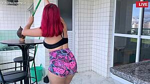 hired this latina maid with a huge ass, drove me wild