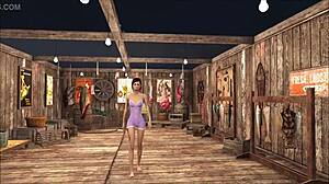 sexy brunette teen 18+ teases in slutty fallout 4 fashion