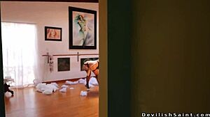 Lesbian cosplay involves anal strap-on play