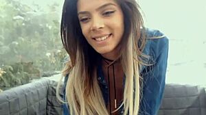 Young 18+ Girl Shows Big Tits on Outdoor Webcam