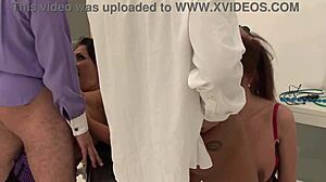 Lingerie Clad Nurses Emma Butt And Kerry Loise Feel Intense Pleasure From Double Penetration