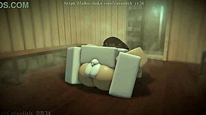 bent over for doggystyle creampie blowjob