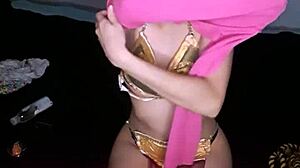 i'm bonneyuwu as leia star wars masturbating with daddy vader's dildo in cute cosplay