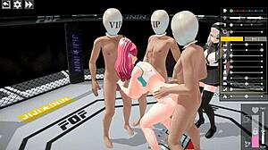 big tits lady plays in new hentai game